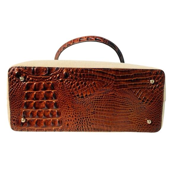 NWT Brahmin Brooke Pecan Pipa Greeting Massachusetts Large Tote Woody New w/ Tag - Picture 5 of 16